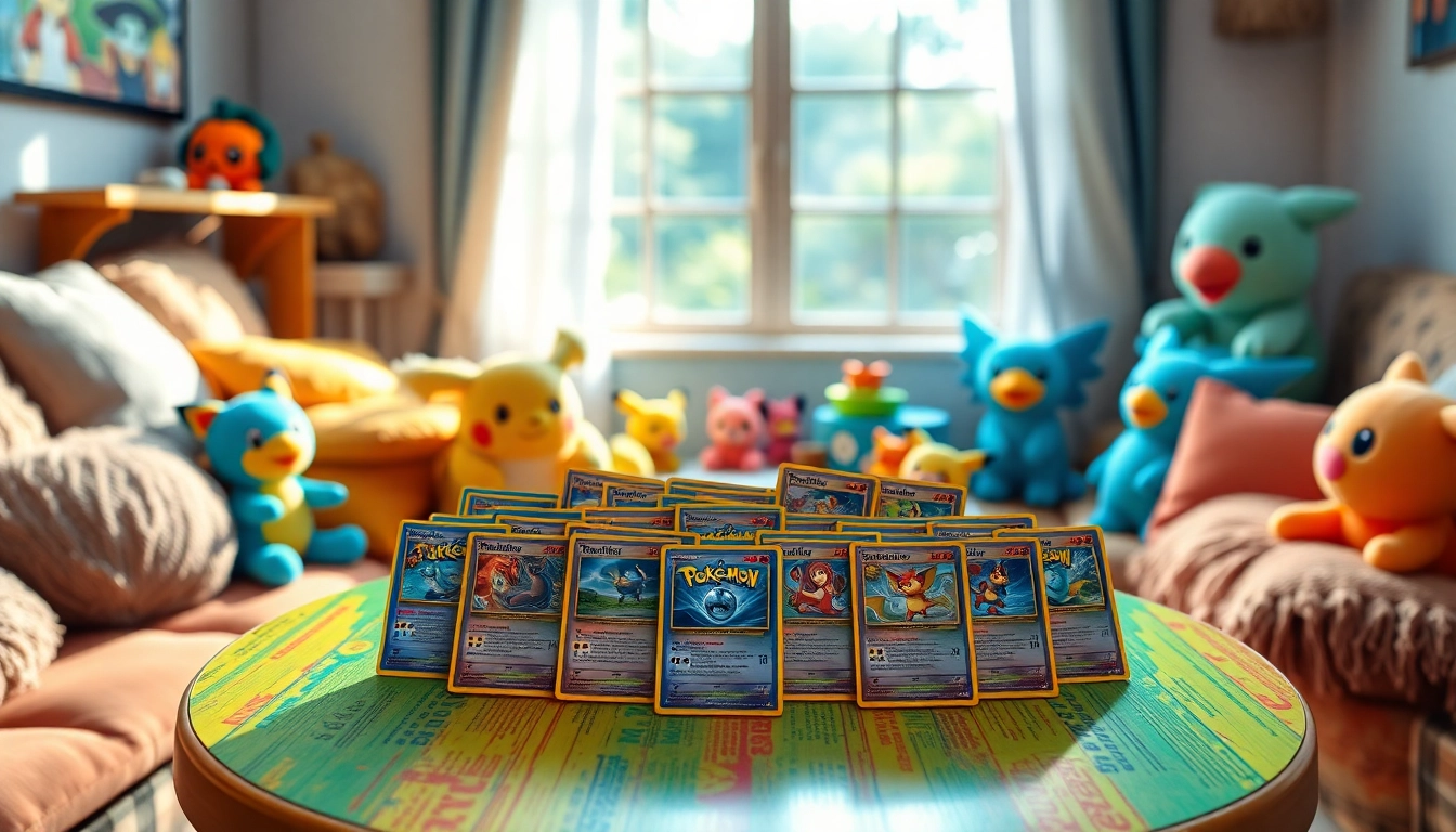 The Ultimate Guide to Buying Pokemon Cards in India Explore a vibrant collection of Pokémon cards india showcased in a cozy gaming setup.